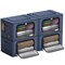 Sorbus 4 Pack Jumbo Storage Bins, Stackable & Foldable Clothes Organizer Bags with Metal Frame, Window, & Handles